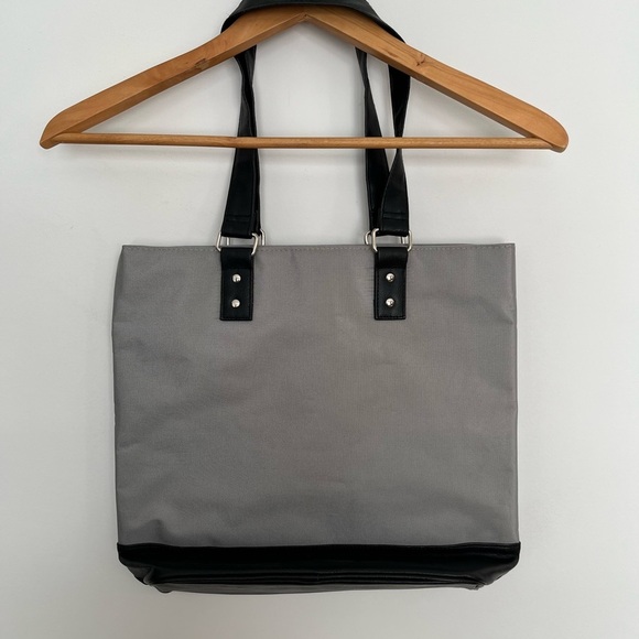 Calvin Klein bag in gray synthetic canvas tote black synthetic leather - Picture 4 of 6